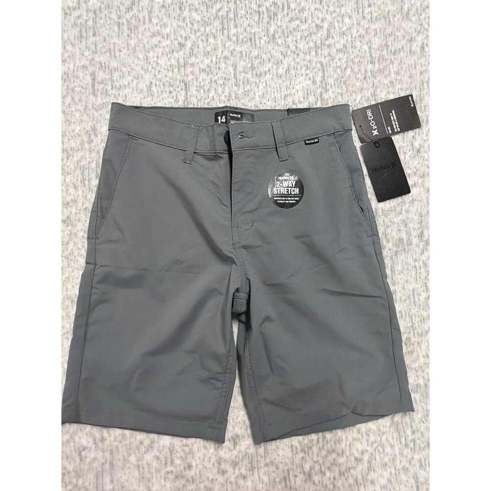 Hurley Boys‎ H2O-DRI 2-Way Stretch Walk Shorts Cool Gray 981307-K26 Size 14